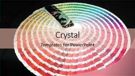  Presentation with guide questions - PPT theme featuring scale spectrum - detail of color guide background and a lemonade colored foreground