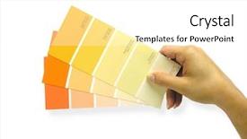  Presentation with wall paint - Cool new slide set with scale spectrum - photo of a woman holding backdrop and a white colored foreground