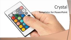  Presentation with change - Cool new PPT theme with scale spectrum - remote control for change colors backdrop and a white colored foreground