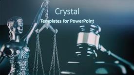  Presentation with legal - Cool new presentation theme with scales-of-justice-and-gavel backdrop and a ocean colored foreground