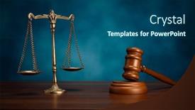  Presentation with justice - PPT theme enhanced with scales-of-justice-and-gavel background and a ocean colored foreground