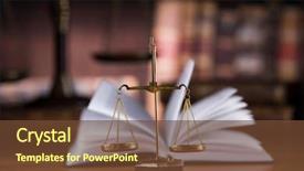  Presentation with gavel - Amazing theme having scales of justice law gavel backdrop and a tawny brown colored foreground