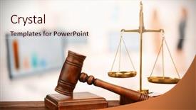  Presentation with judge - PPT layouts featuring judge's gavel and scales background and a sky blue colored foreground