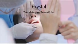  Presentation with root - Presentation theme featuring patient undergo dental treatment background and a coral colored foreground