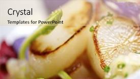  Presentation with jellyfish - Amazing theme having scallop with pil pil jellyfish backdrop and a blonde colored foreground