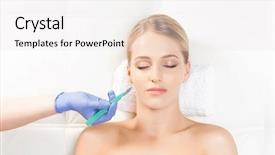  Presentation with plastic surgery - Amazing slide deck having scalpel aging plastic surgery backdrop and a  colored foreground