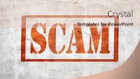  Presentation with scam - Beautiful slide deck featuring scam-red-graffiti-style-sign backdrop and a lemonade colored foreground