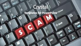  Presentation with keyboard - Colorful PPT layouts enhanced with scams - scan on keyboard backdrop and a gray colored foreground