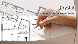  Presentation with sketching - Amazing PPT layouts having scan engineer - hand sketching on an architect backdrop and a lemonade colored foreground