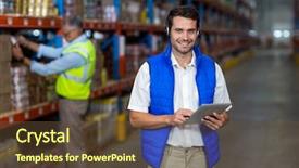  Presentation with hands holding be brave word - Amazing theme having scan engineer - standing worker smiling at camera backdrop and a tawny brown colored foreground