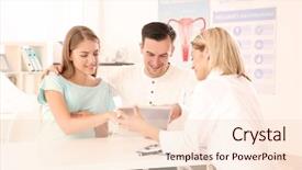  Presentation with baby ultrasound - Beautiful slide deck featuring scan of baby to couple backdrop and a lemonade colored foreground