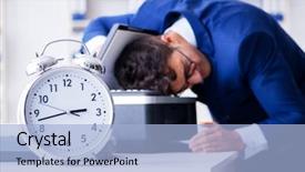  Presentation with machine learning representations of data - Presentation theme having scan paper - businessman making copies in copying background and a  colored foreground