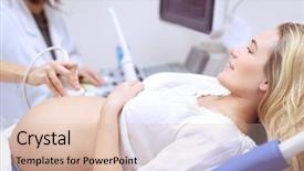  Presentation with female doctor - Beautiful theme featuring scan worried about the health backdrop and a lemonade colored foreground