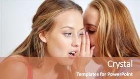  Presentation with la communication gestuelle - Theme with scandal - friendship people pajama party background and a coral colored foreground