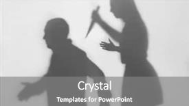  Presentation with scandal - PPT layouts consisting of scandal crime - silhouette of woman trying background and a gray colored foreground