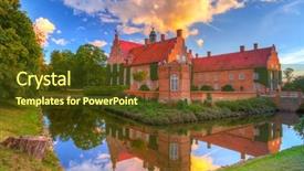  Presentation with architecture - Audience pleasing slide set consisting of scania - architecture ot the trolle-ljungby castle backdrop and a  colored foreground