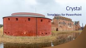  Presentation with candy castle - PPT theme consisting of scania - malmo castle in southern sweden background and a  colored foreground