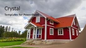  Presentation with swedish - Amazing presentation theme having scania - traditional red swedish cottage house backdrop and a light gray colored foreground