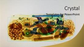  Presentation with x ray - Slide deck enhanced with scanner screen in the airport background and a light gray colored foreground