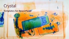  Presentation with airport - Colorful theme enhanced with scanner screen in the airport backdrop and a lemonade colored foreground