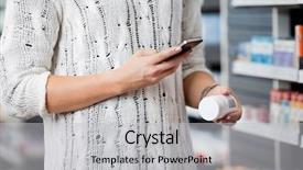  Presentation with scanning - Cool new slide set with scanning bottle with cell phone backdrop and a light gray colored foreground