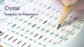  Presentation with exam - Presentation enhanced with scantron - exam paper background and a sky blue colored foreground