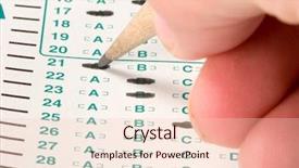  Presentation with quiz - Amazing PPT theme having scantron - standardized quiz or test score backdrop and a lemonade colored foreground