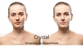  Presentation with makeup - PPT layouts having scar - portrait of young woman background and a lemonade colored foreground