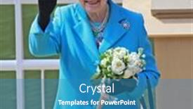  Presentation with queen - Beautiful PPT layouts featuring color beach chairs and white umbrella in front of resort and beside the sea backdrop and a light gray colored foreground