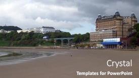  Presentation with south beach - Cool new presentation with scarborough south bay beach north yorkshire england backdrop and a gray colored foreground