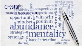  Presentation with cloud - Cool new theme with scarcity - abundance mentality word cloud backdrop and a sky blue colored foreground