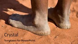  Presentation with kalahari - Slides enhanced with scarcity - kalahari desert bushman woman background and a  colored foreground