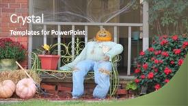  Presentation with islamic decorations decoration and motif - Amazing slides having scarecrow decorations for upcoming halloween backdrop and a violet colored foreground