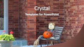  Presentation with islamic decorations decoration and motif - Cool new PPT theme with scarecrow decorations for upcoming halloween backdrop and a tawny brown colored foreground