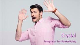  Presentation with stop bullying signs - Slide deck enhanced with scared and screaming businessman stop background and a  colored foreground