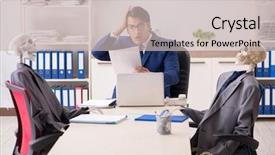  Presentation with skeletons - Audience pleasing PPT layouts consisting of scared audit - funny business meeting with boss backdrop and a soft green colored foreground