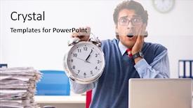  Presentation with employee federal compliance - PPT theme featuring scared audit - young handsome employee unhappy background and a white colored foreground