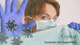  Presentation with fear - Beautiful slides featuring scared-woman-sitting-at-home backdrop and a lemonade colored foreground