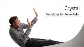  Presentation with of fireball isolated - PPT theme having scared young businessman isolated background and a white colored foreground