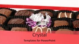  Presentation with eye glass - Presentation theme featuring scarey - real antique glass eye background and a coral colored foreground