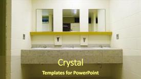  Presentation with public - Audience pleasing PPT theme consisting of scarey - sinks and mirrors backdrop and a tawny brown colored foreground