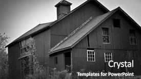  Presentation with spooky - Beautiful PPT theme featuring scarey - spooky old house in black backdrop and a dark gray colored foreground
