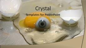  Presentation with human eye anatomy - Slide set featuring scarey - voodoo concepts a cracked chicken background and a  colored foreground