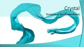  Presentation with elegant abstract of blue green - Amazing PPT theme having smooth elegant blue transparent cloth backdrop and a arctic colored foreground
