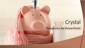  Presentation with health insurance concept - PPT layouts featuring scarf and pills health insurance background and a lemonade colored foreground