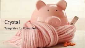  Presentation with swine flu - Colorful presentation enhanced with scarf and pills swine flu backdrop and a coral colored foreground