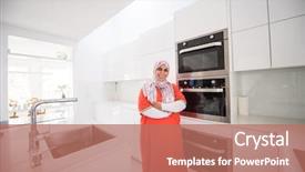  Presentation with woman muslim - Beautiful theme featuring scarfs dubai - muslim traditional clothing woman backdrop and a coral colored foreground