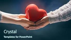  Presentation with valentines day - Beautiful slides featuring scarlet - couple on valentines day red backdrop and a ocean colored foreground