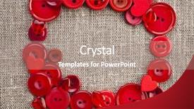  Presentation with scarlet letter - PPT theme consisting of scarlet letter - border frame of red buttons background and a coral colored foreground