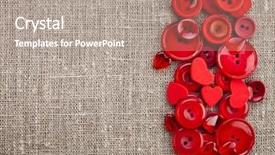  Presentation with canvas - Colorful slides enhanced with scarlet letter - border of red buttons backdrop and a coral colored foreground